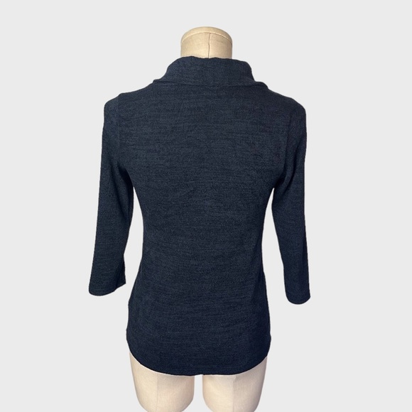 Forever 21 Crossover Wrapped Neck Sweater - M - Blue - Picture 3 of 6